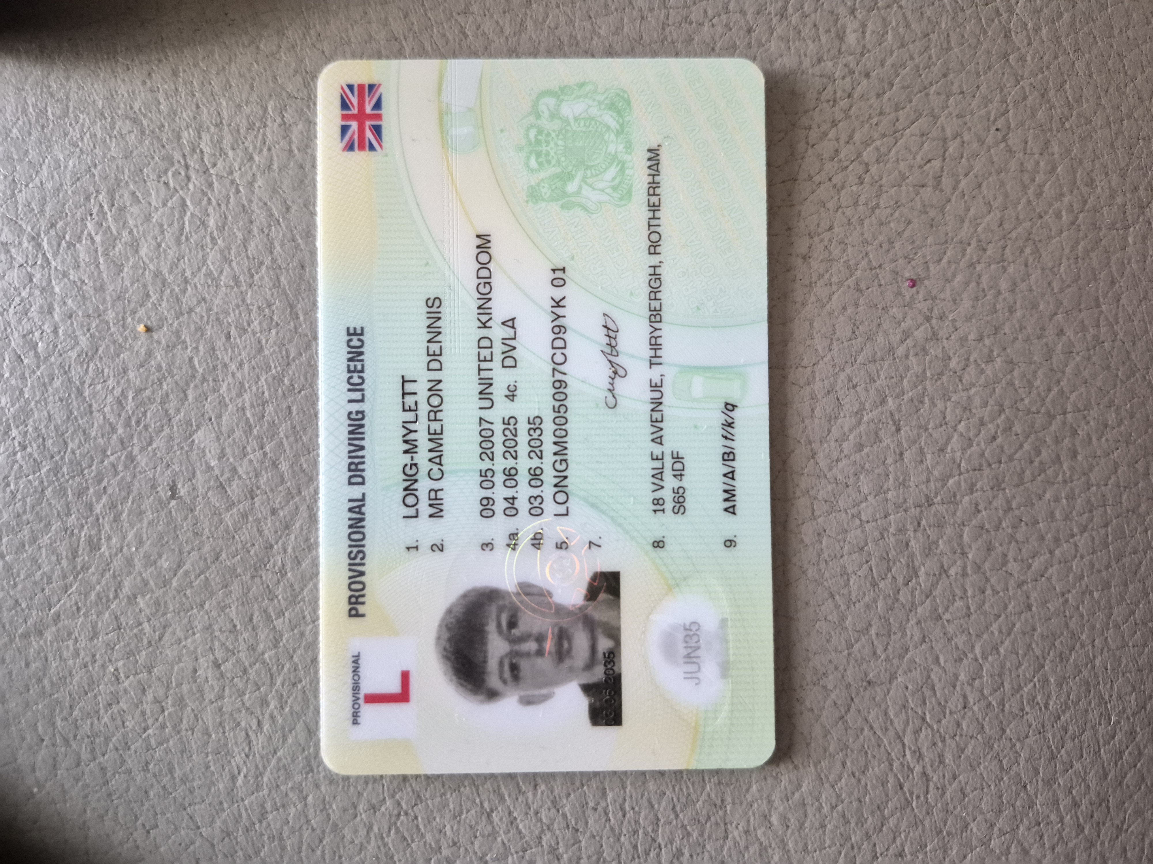 英国:DL正反/护照+账单(UK:DL front&back/passport+bill)